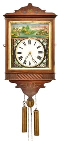19th Century Black Forest Clock with Wood Plate Movement