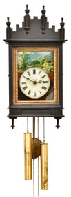 Biedermeier Picture Frame Clock with Glass Dial