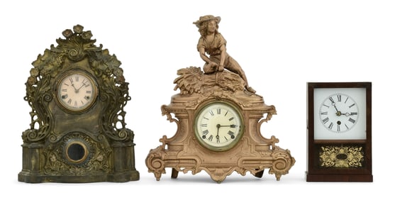Lot of Three 19th Century Connecticut Shelf Clocks