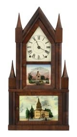 Terry & Andrews Double Steeple Shelf Clock