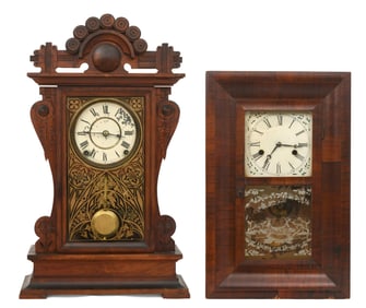 Seth Thomas City Series "Princeton" Mantel Clock and a William L. Gilbert Clock Co. Miniature Ogee