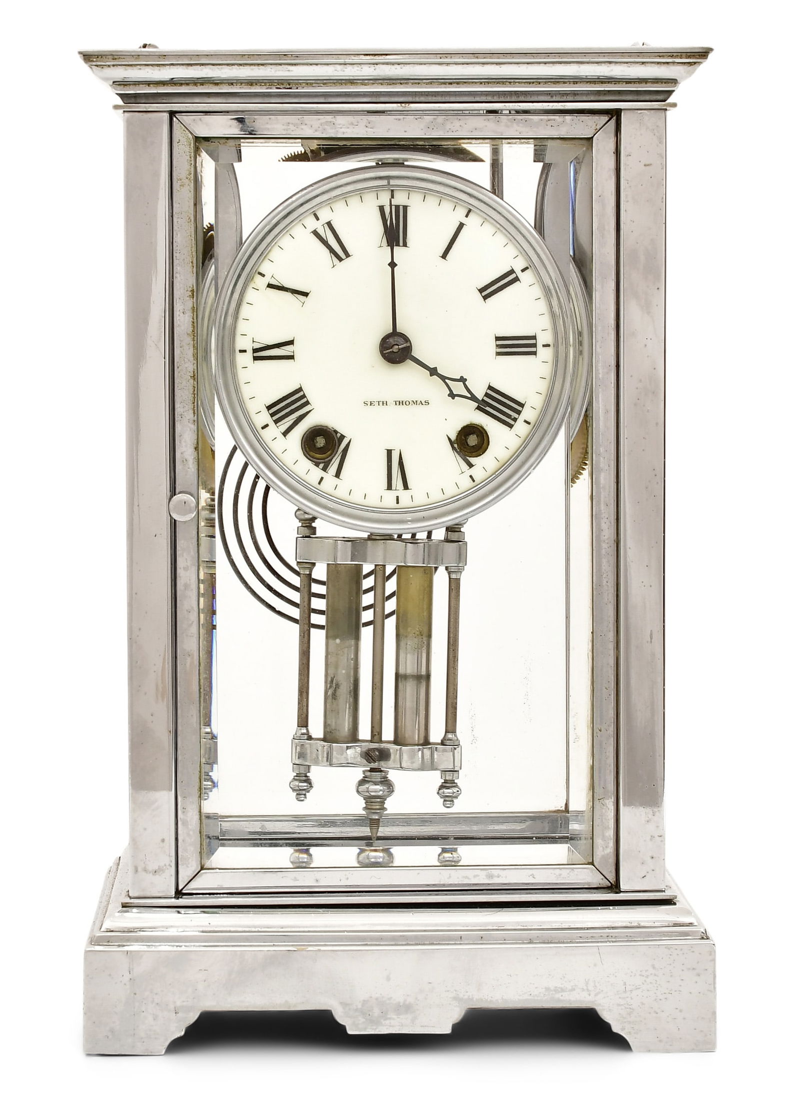 Seth Thomas "Orchid No. 4" Crystal Regulator Clock (1 of 5)