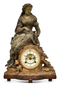 Waterbury Clock Co. Figural Mantel Clock