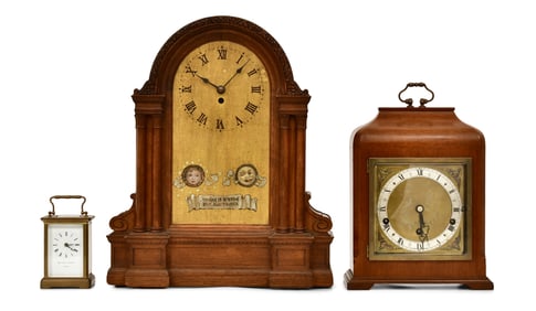 Lot of Three Shelf Clocks, F.W. Elliot & Matthew Norman