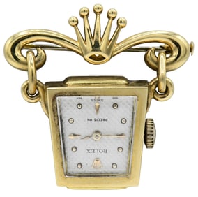 Rolex 18K Gold Ladies Lapel Watch