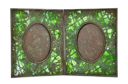 Tiffany Studios "Grapevine" Double Picture Frame