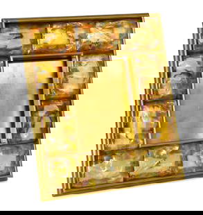 Tiffany Studios, A Rare "Turtle-Back" Picture Frame: Tiffany StudiosA Rare "Turtle-Back" Picture Framecirca 1910favrile glass, gilt bronzeimpressed "Tiffany Studios, New York, S11782"10 x 8 3/4 inchesProvenance: Private Collection, New YorkOth