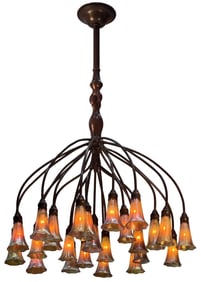 Tiffany Studios 25-Light "Lily" Chandelier