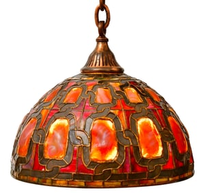 Tiffany Studios, A Rare "Turtle-Back" Chandelier from the Personal Collection of Louis C. Tiffany,