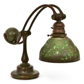 Tiffany Studios Blown Glass "Grapevine" Counter-Balance Desk Lamp
