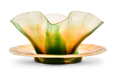 Tiffany Studios Decorated Bowl & Underplate