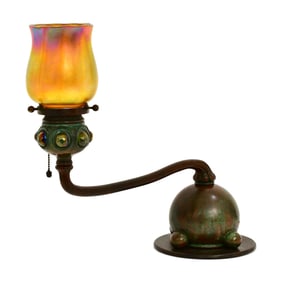 Tiffany Studios "Jeweled" Piano Lamp