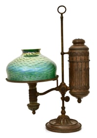 Tiffany Studios "Damascene" Student Lamp