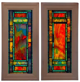 Tiffany Studios, A Pair of Windows, St. Paul's Presbyterian, Philadelphia, Pennsylvania