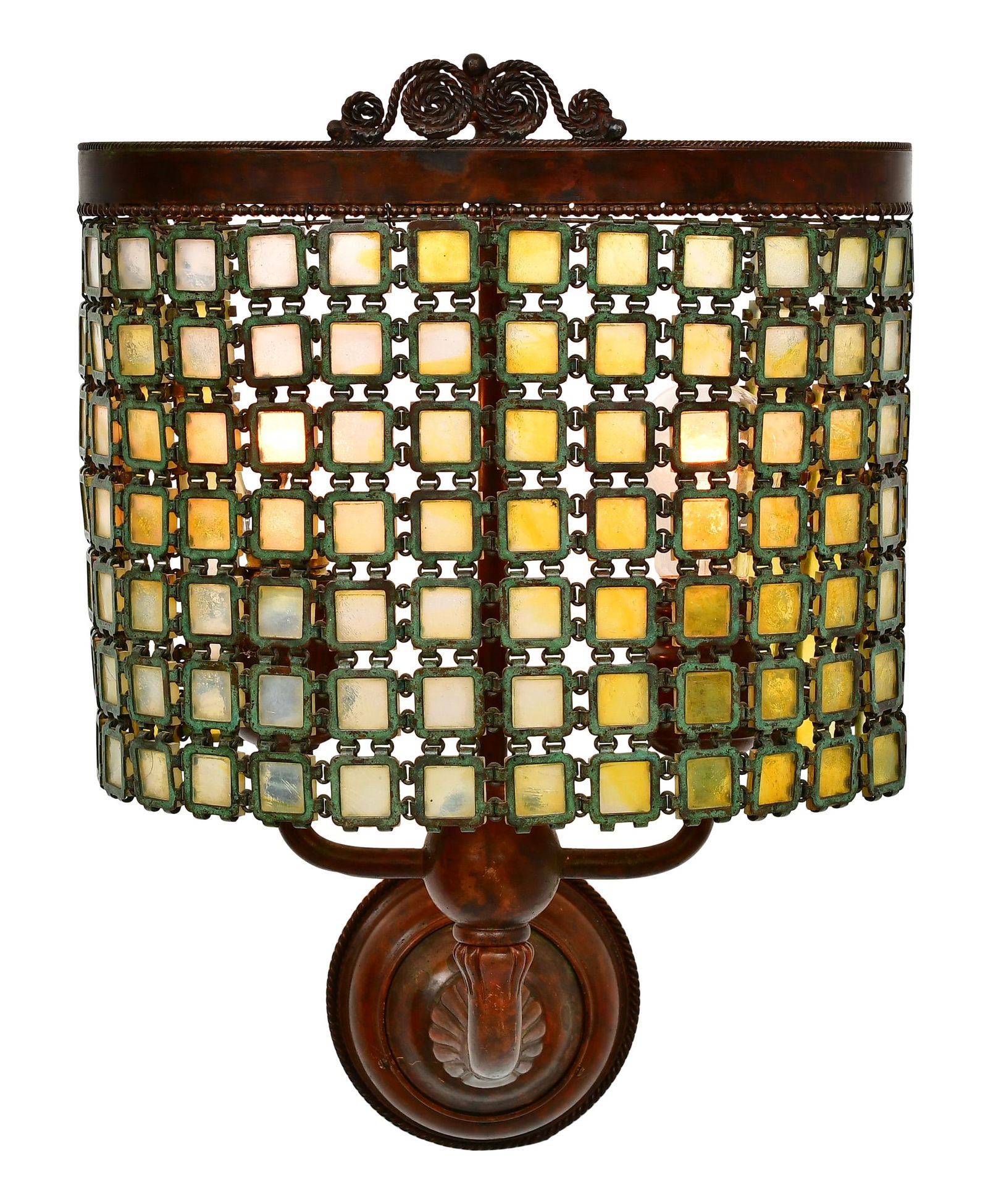 Tiffany Studios "Chain Mail" Sconce (1 of 7)