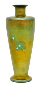 Tiffany Studios Favrile Glass Vase with Etched Insects