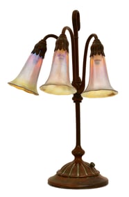 Tiffany Studios Three-Light "Lily" Table Lamp