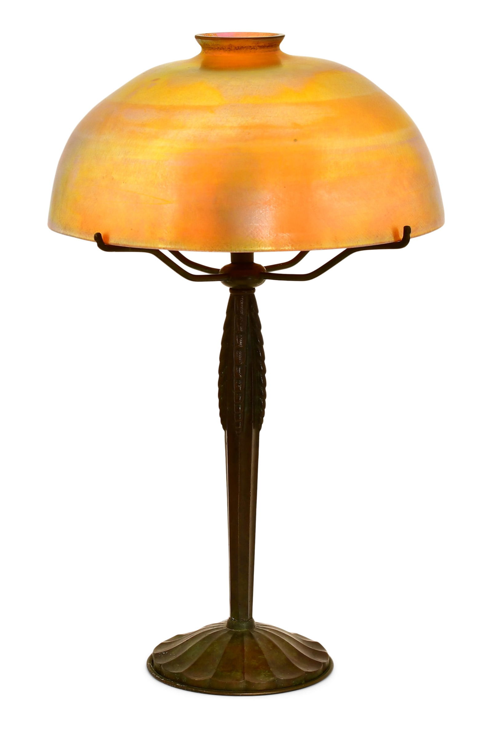 Tiffany Studios Favrile Glass & Bronze Desk Lamp (1 of 7)