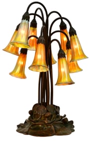 Tiffany Studios Ten-Light "Lily" Table Lamp