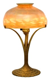 Tiffany Studios Favrile Glass & Bronze Desk Lamp