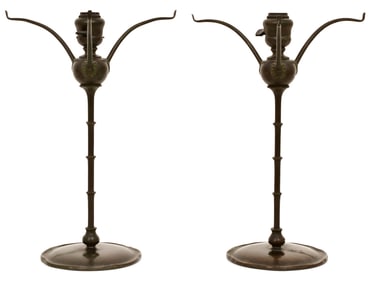 Tiffany Studios, A Pair of Lamp Bases
