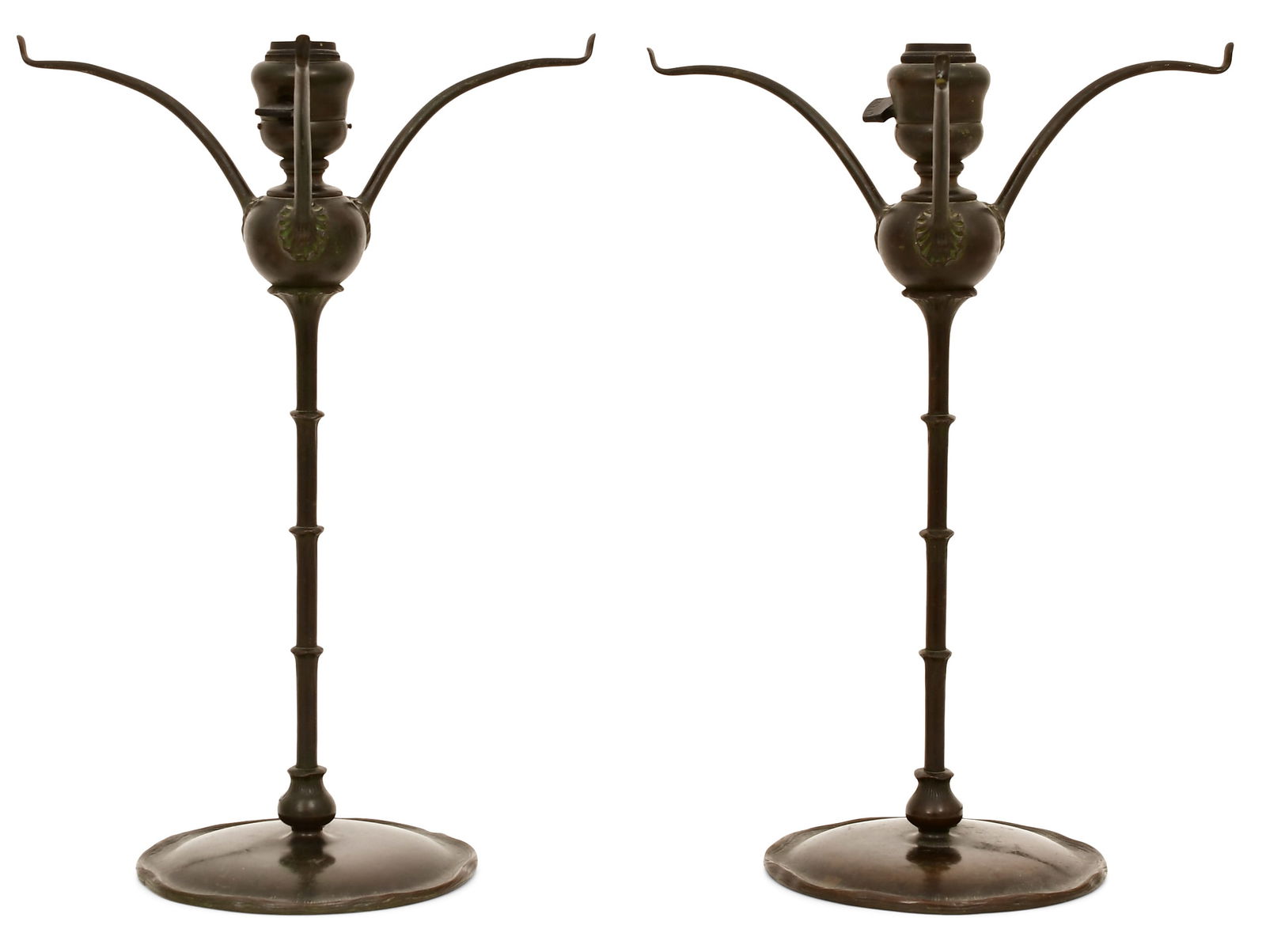 Tiffany Studios, A Pair of Lamp Bases (1 of 5)