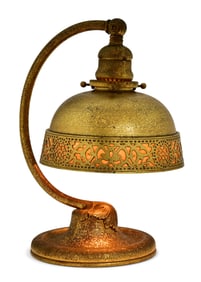 Tiffany Studios Gilt Bronze & Glass Desk Lamp