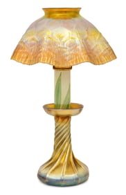 Tiffany Studios Favrile Glass Candle Lamp