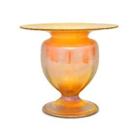 Tiffany Studios Favrile Glass Footed Vase