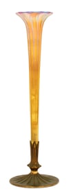 Tiffany Furnaces Favrile Glass & Bronze Flower-Form Vase