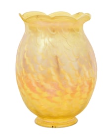 Tiffany Studios Favrile Glass Decorated Shade