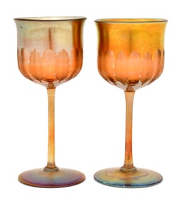 Tiffany Studios, Two Acid-Etched Cordials