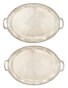 Pair of Gorham Sterling Silver "Maintenon" Trays