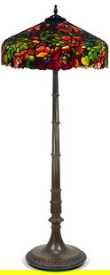 Duffner & Kimberly "Poppy" Floor Lamp: Duffner & Kimberly (New York, est. 1905) "Poppy" Floor Lamp circa 1910 leaded glass, patinated bronze 71 in. high, 28 in. diameter (shade) Other Notes: Fontaine's Auction Gallery can arrange