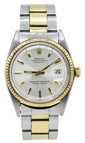 Rolex Two-Tone Oyster Perpetual Datejust, Ref. 1601, 18K Gold & Stainless Steel Wristwatch, Circa