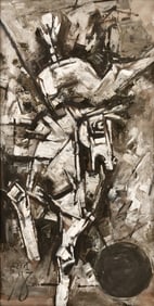 Maqbool Fida Husain (Indian, 1913-2011), "Raging Horse"