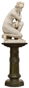 Italian Marble Sculpture of Crouching Venus