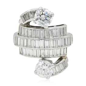 Platinum & 4.97 Carat Diamond Ring