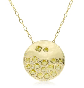 18K Yellow Gold & Diamond Necklace