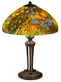 Handel "Peacock" Table Lamp