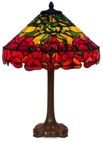 J.A. Whaley & Co. "Oriental Poppy" Table Lamp