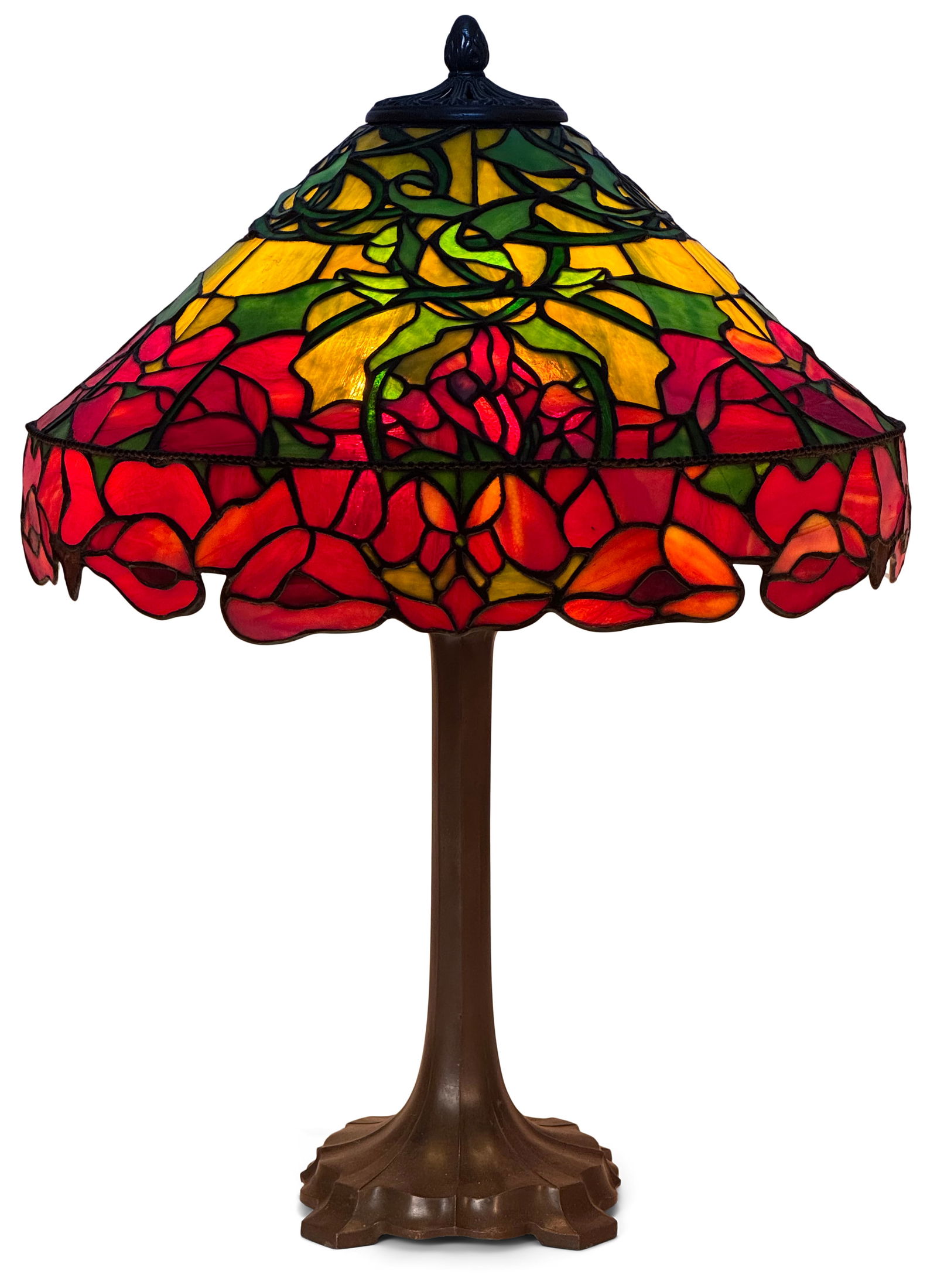 J.A. Whaley & Co. "Oriental Poppy" Table Lamp (1 of 5)