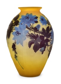 Émile Gallé (1846-1904), Cameo Glass "Clematis" Vase