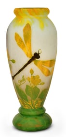 Émile Gallé (1846-1904), "Dragonfly" Cameo Glass Vase