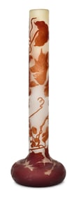 Émile Gallé (1846-1904), Cameo Glass Floral Vase