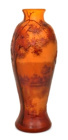 Daum, Nancy, Cameo Glass Scenic Vase
