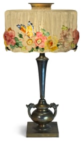 A Rare Pairpoint Square "Puffy Butterfly" Table Lamp