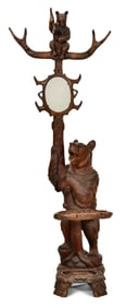 Black Forest Carved Wood Bear Hall Tree