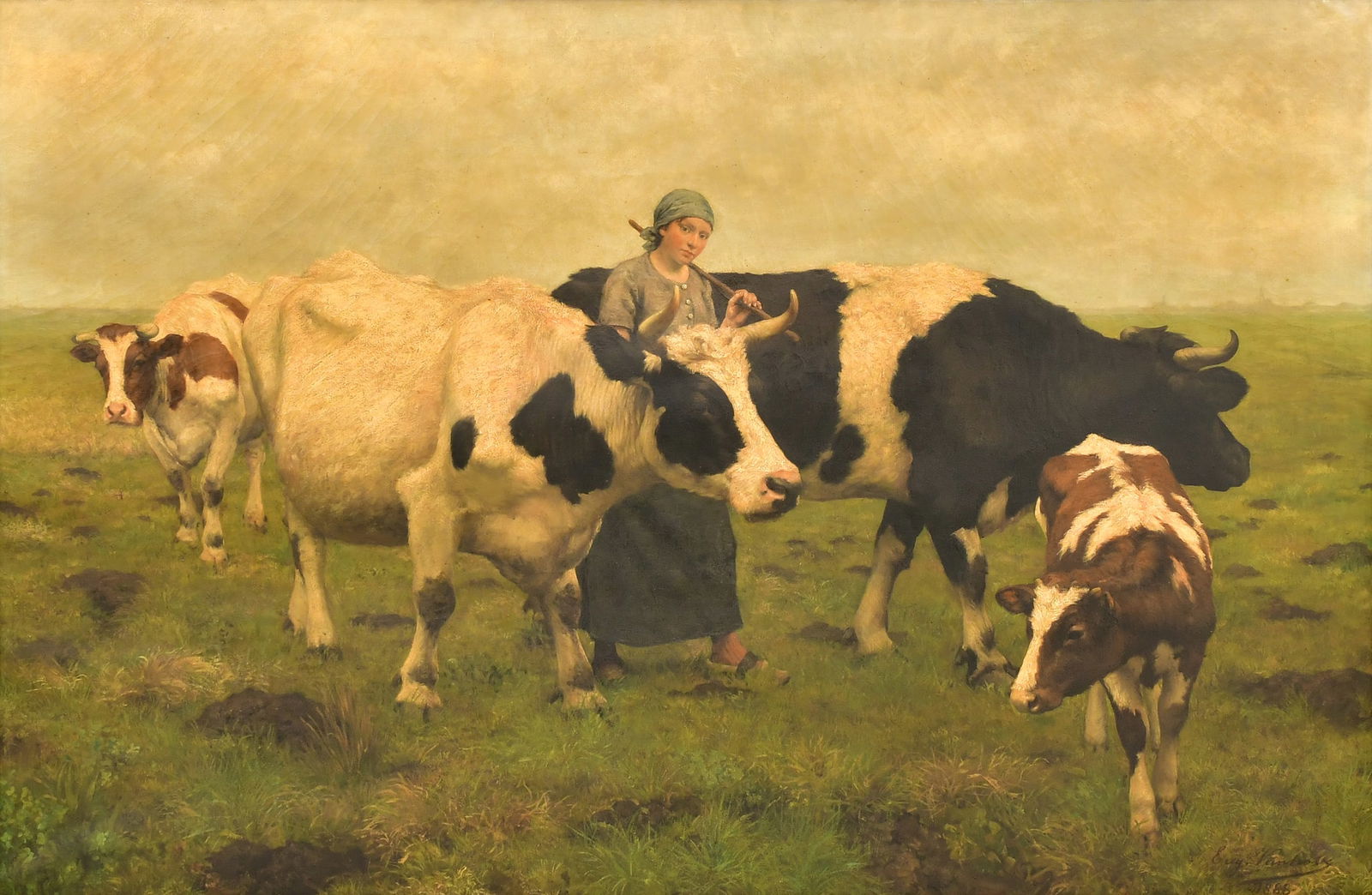 Eugene Van Hove (European, 19th Century), "Dans Les Polders" (1 of 5)