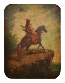 Attr. Alfred Jacob Miller (American, 1810-1874), Crow Indian on the Lookout